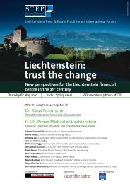 Liechtenstein: trust the change - STEP