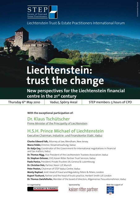 Liechtenstein: trust the change - STEP