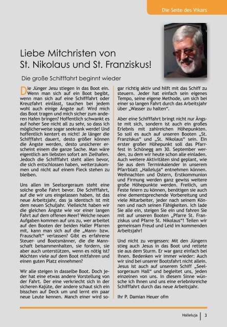 Die Frage nach GOTT - Pfarre St. Franziskus Hall in Tirol - SchÃ¶negg