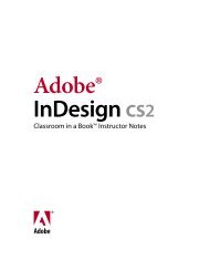 Adobe InDesign CS2 Classroom in a Book Instructor Notes - Pearson