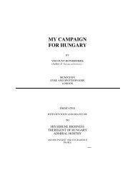 my campaign for hungary - Corvinus Library - Hungarian History