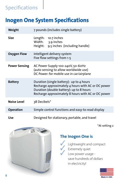 Inogen One G2 Brochure