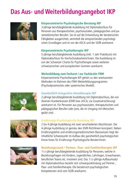 Das Aus- und Weiterbildungsangebot IKP - CH-EABP