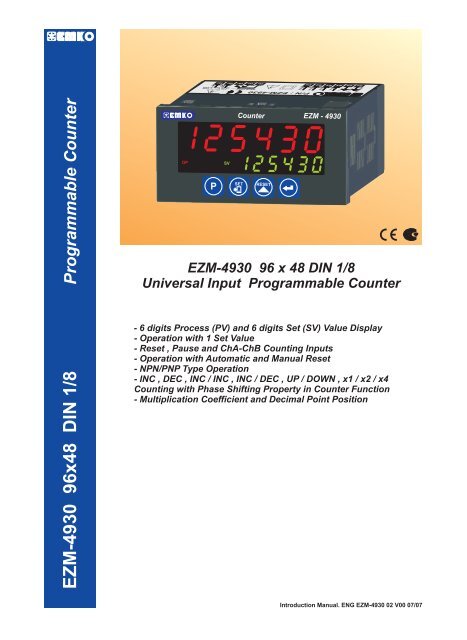 Counters / position displays / process displays