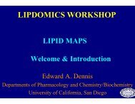 LIPDOMICS W WORKSHOP - Lipid Maps