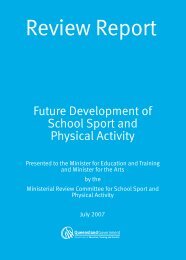 Future Development of School Sport - Education Queensland ...