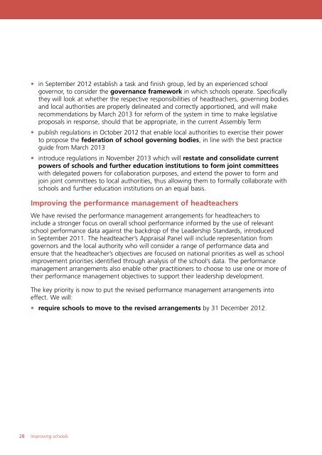 Improving schools: full plan - Learning Wales - Welsh Government