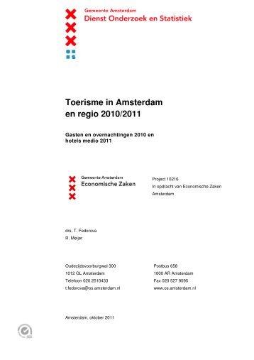 Toerisme in Amsterdam en regio 2010/2011 - Onderzoek en ...