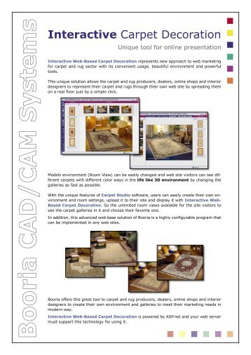 Interactive Carpet Decoration - Booria Textile CAD/CAM Systems