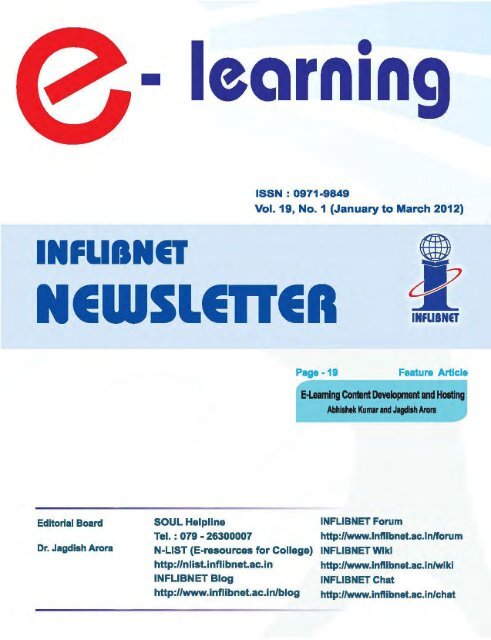 Vol.19- No.1 (Jan-Mar, 2012) - INFLIBNET Centre