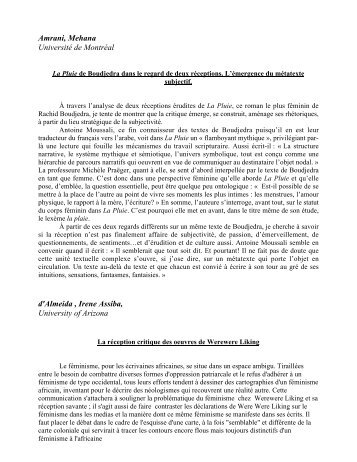 RÃ©sumÃ© des communications (PDF)