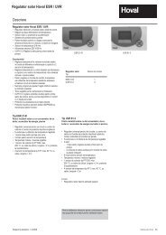 Descriere Regulator solar Hoval ESR / UVR - Energosistem ...