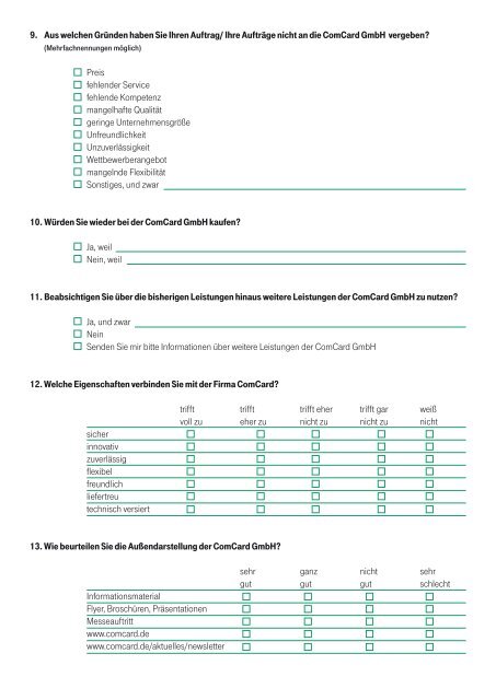 Kundenbefragung