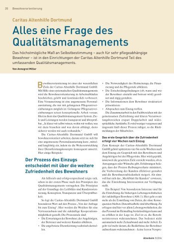 Alles eine Frage des Qualitätsmanagements - exzellenz