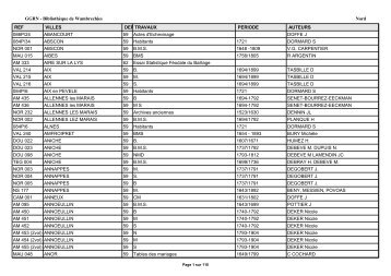 GGRN - BibliothÃ¨que de Wambrechies Nord REF VILLES DEP ...