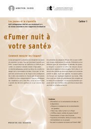 Â« Fumer nuit Ã  votre santÃ©Â» - Addiction Suisse