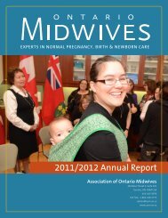 2011/2012 Annual Report - Association of Ontario Midwives