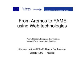 From Aremos to FAME using Web technologies - Sungard