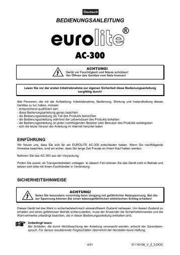 EUROLITE AC-300 User Manual