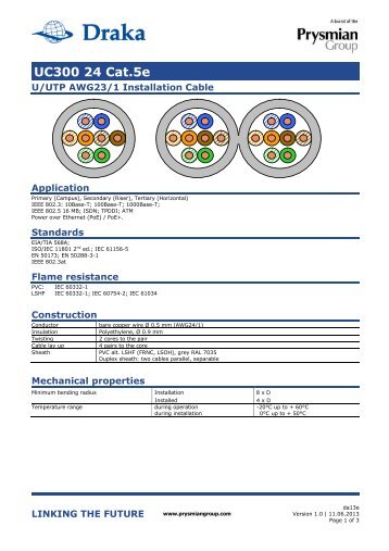 UC300 24 Cat.5e - Draka Communications - Prysmian Group