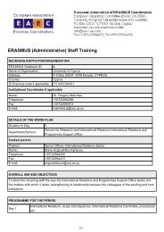 ERASMUS (Administrative) Staff Training - European Association for ...