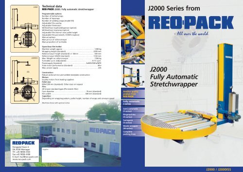 J2000 Series from Technical data - REO-PACK