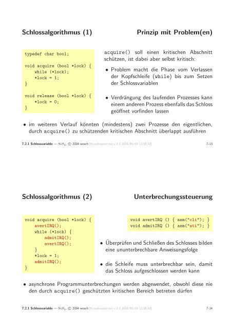 Koordination nebenlÃ¤ufiger Prozesse Koordinierung ... - CS 4