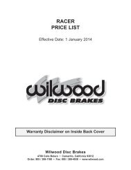 Retail Price List - Wilwood Engineering