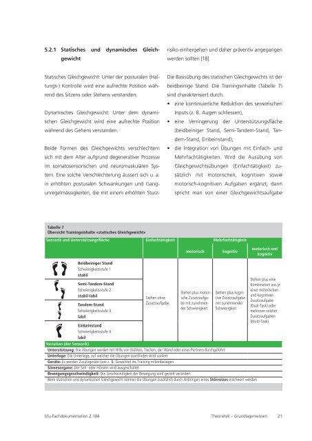 Training zur Sturzprävention - BfU