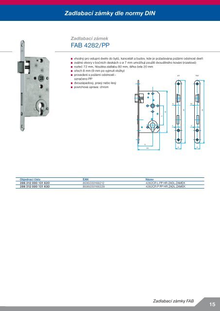 ZadlabacÃ­ zÃ¡mky dle normy DIN - ASSA ABLOY