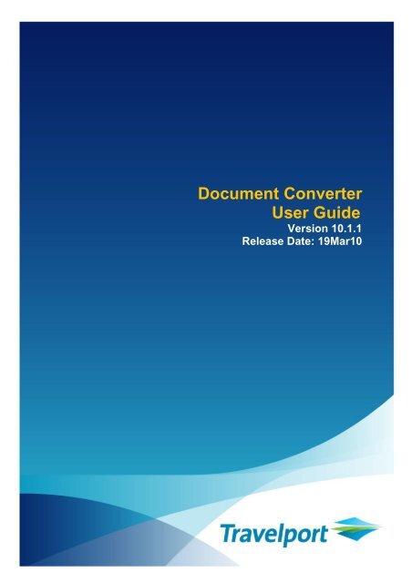 Document Converter User Guide - Travelport Support