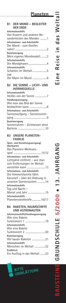BAUSTEINE GRUNDSCHULE 5 / 2000 13. JAHRGANG Eine Reise ...