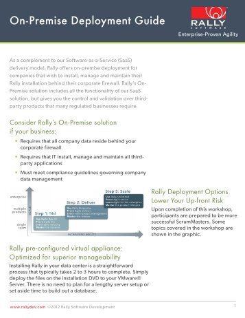 On-Premise Deployment Guide - Rally Software