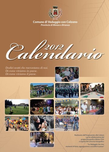 Scarica il Calendario 2012 in formato .pdf - Comune di Veduggio ...