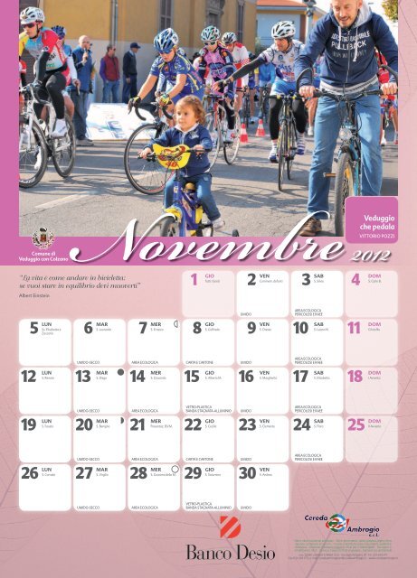 Scarica il Calendario 2012 in formato .pdf - Comune di Veduggio ...