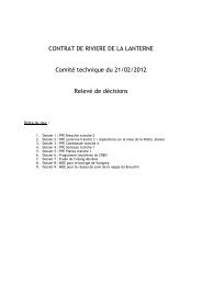 CONTRAT DE RIVIERE DE LA LANTERNE ComitÃ© technique du 21 ...