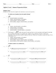 ExamView - A2A Summer Packet 2010-11.tst