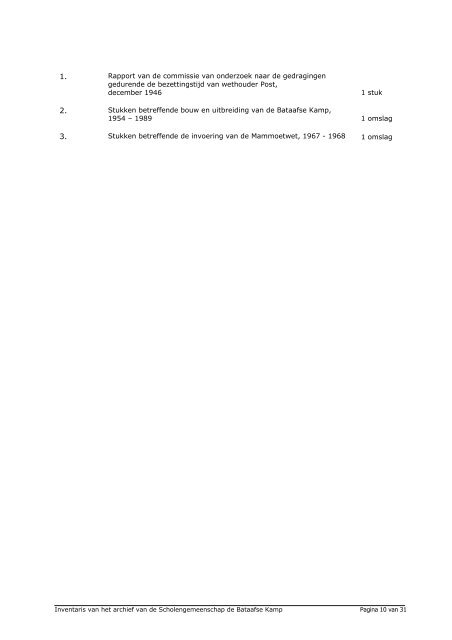 Archief van Scholengemeenschap de Bataafse Kamp - Gemeente ...