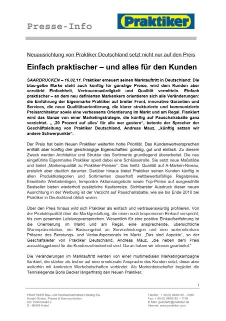 Presse-Info - Praktiker