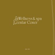 Wellness & spa centar Coner | Katalog usluga - Sheraton Zagreb Hotel