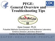 PFGE Troubleshooting guide - PulseNet International