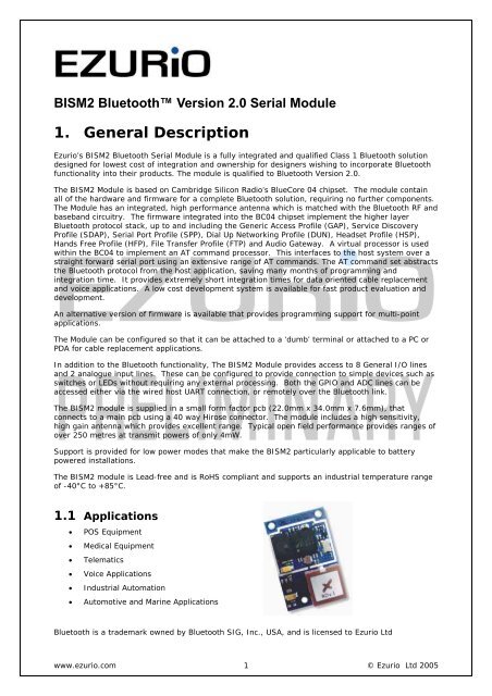 Hardware Interface Description - Standard ICs