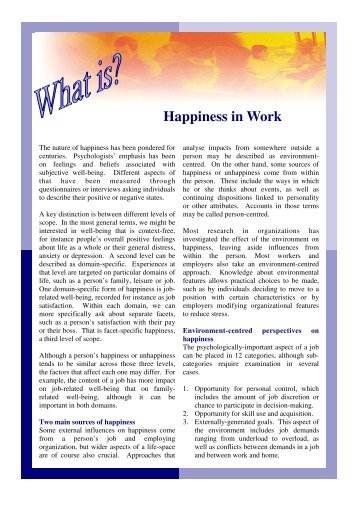 Happiness at Work-1.pub - ESRC COI Home Page - University of ...