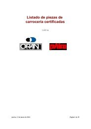 Listado de piezas de carrocerÃ­a certificadas - Phira