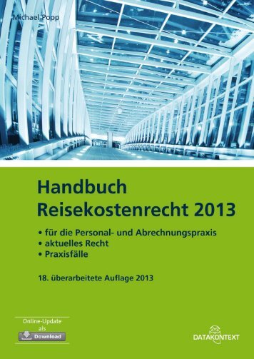 Handbuch Reisekostenrecht 2013 - DATAKONTEXT