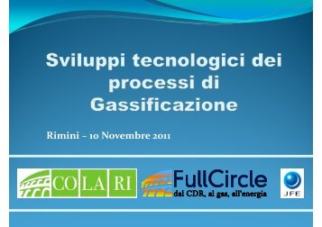 La gassificazione del CDR/CSS - ATIA-ISWA Italia
