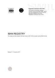 IBAN registry at SWIFT - BMI