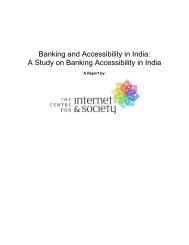 Banking and Accessibility in India - Centre for Internet and Society