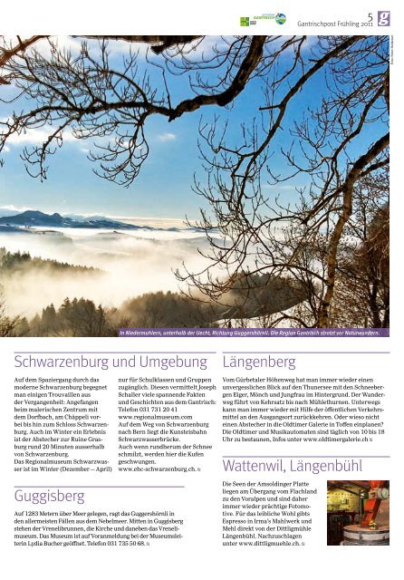 Nr. 24, Frühling 2011 (PDF, 7.8 MB) - Gantrischpost