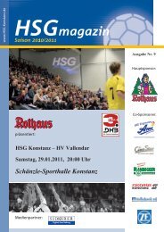 Ausgabe 9 HSG - HV Vallendar - HSG Konstanz